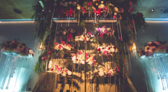 vertical garden wedding backdrop